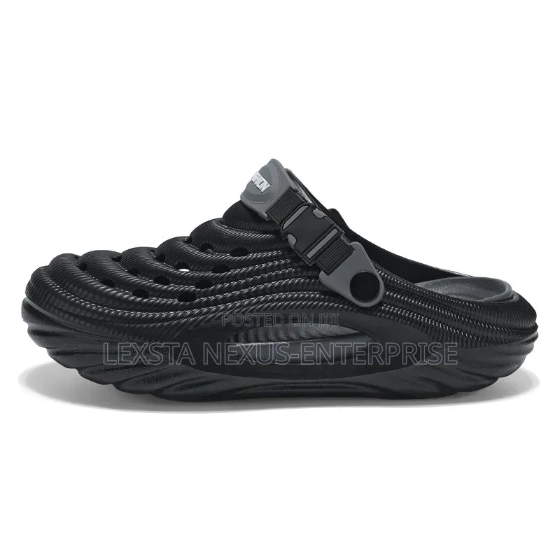 Black and Grey Crocs