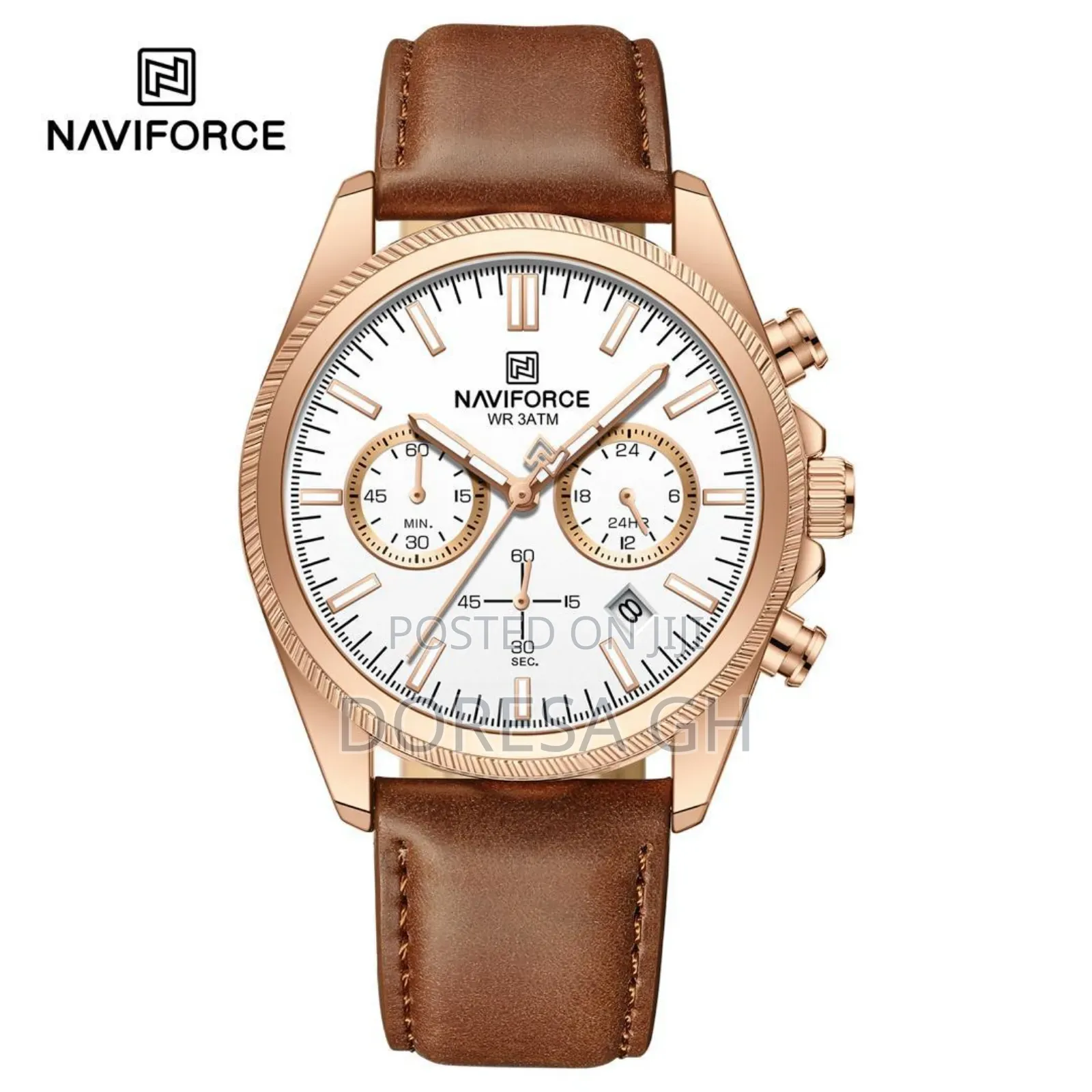 NAVIFORCE Chronograph Leather Watch for Men | Classic Wristwatch