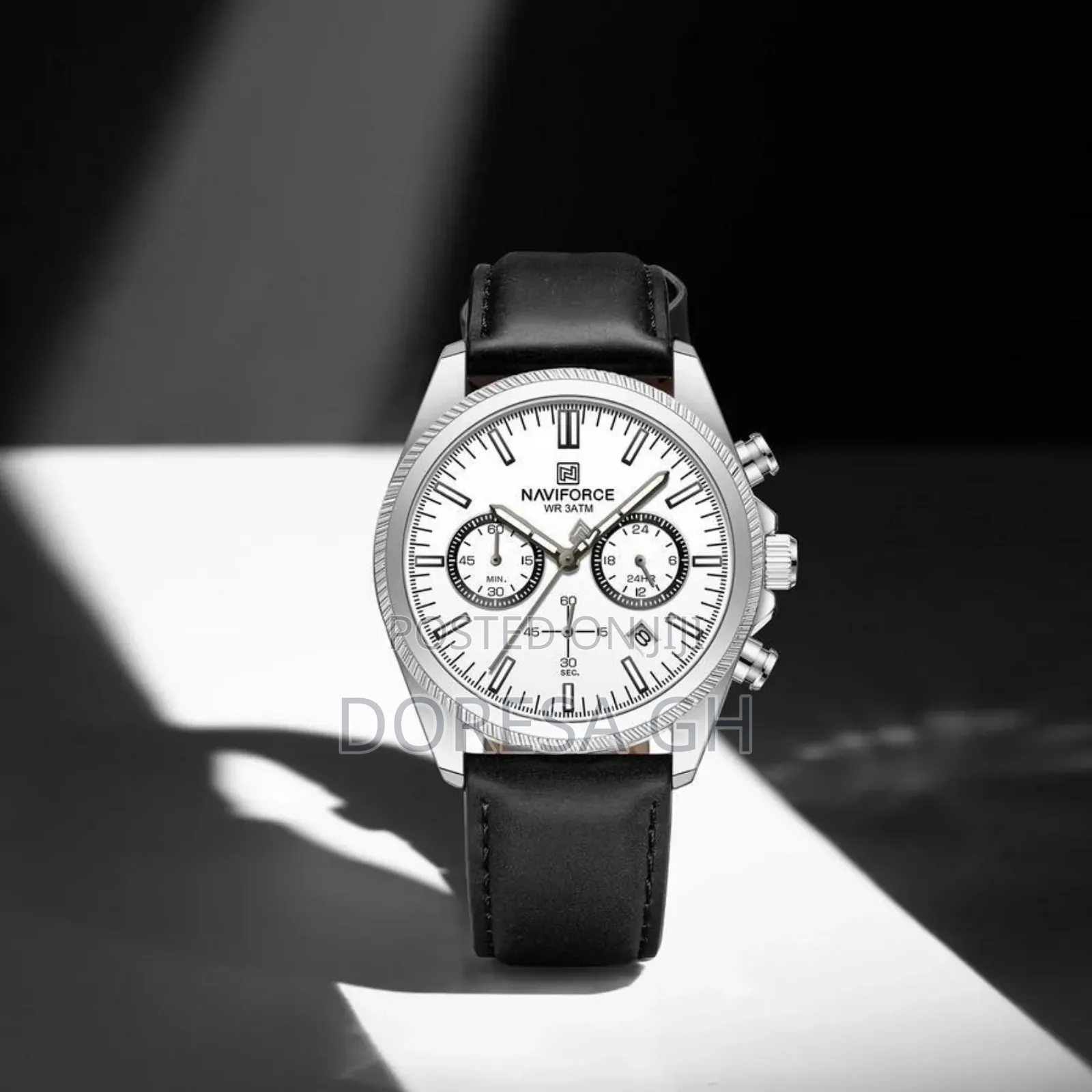 NAVIFORCE Chronograph Leather Watch for Men | Classic Wristwatch