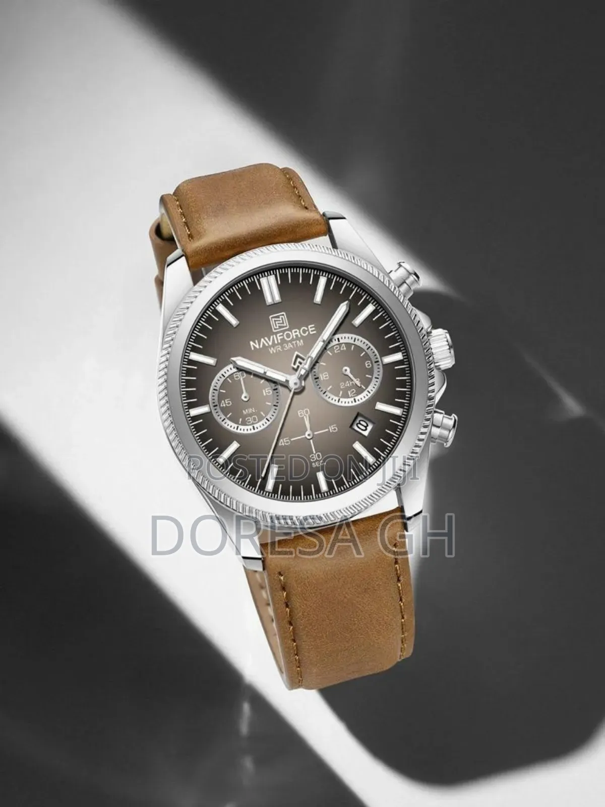NAVIFORCE Chronograph Leather Watch for Men | Classic Wristwatch