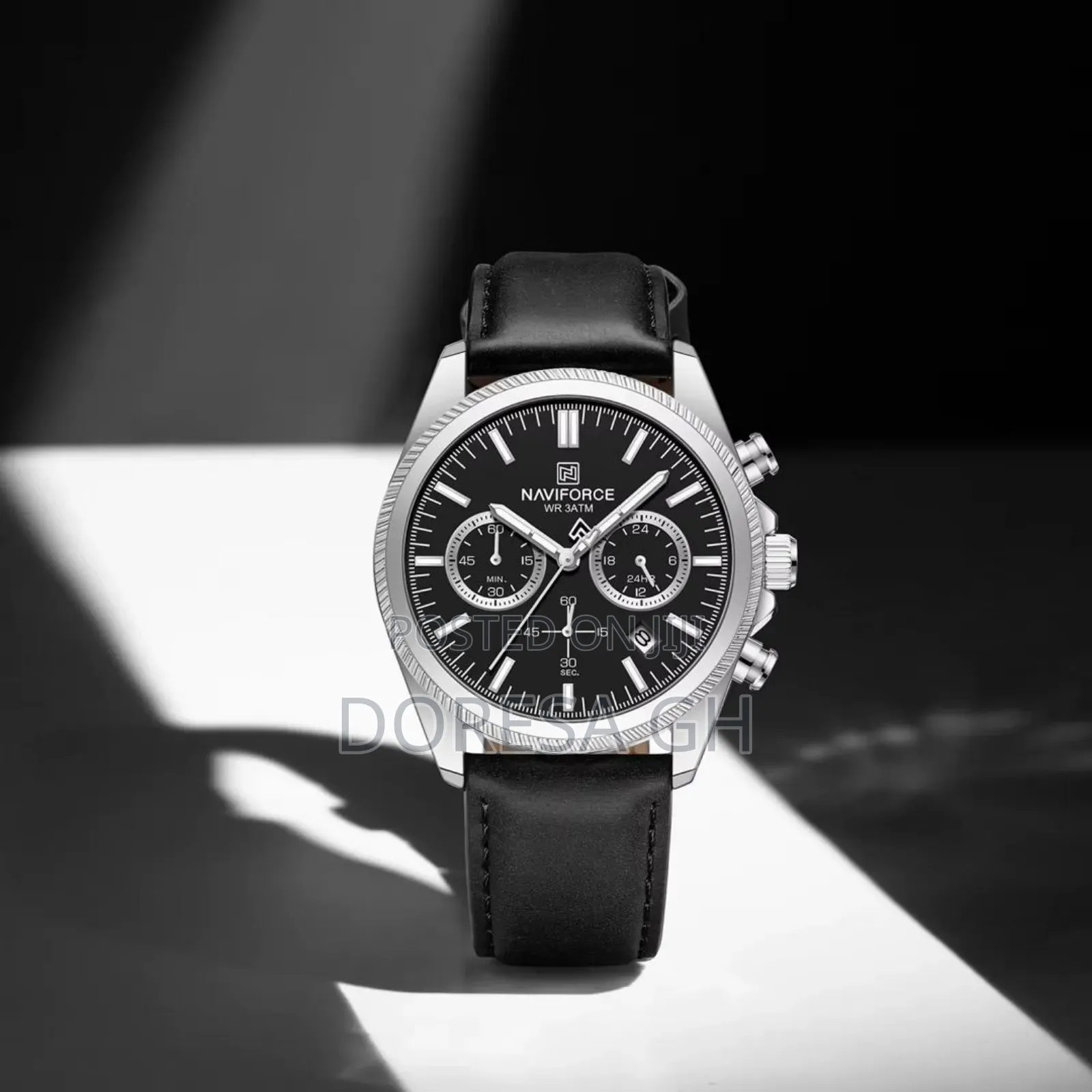 NAVIFORCE Chronograph Leather Watch for Men | Classic Wristwatch