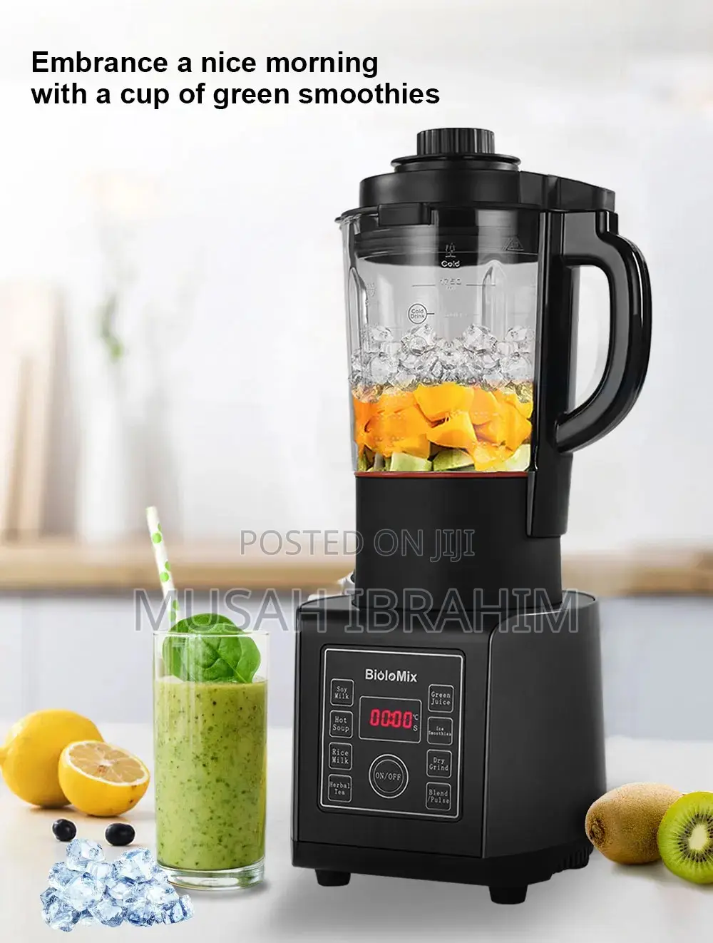 BioloMix Glass Jar Blender With Heating Function – Soup Maker