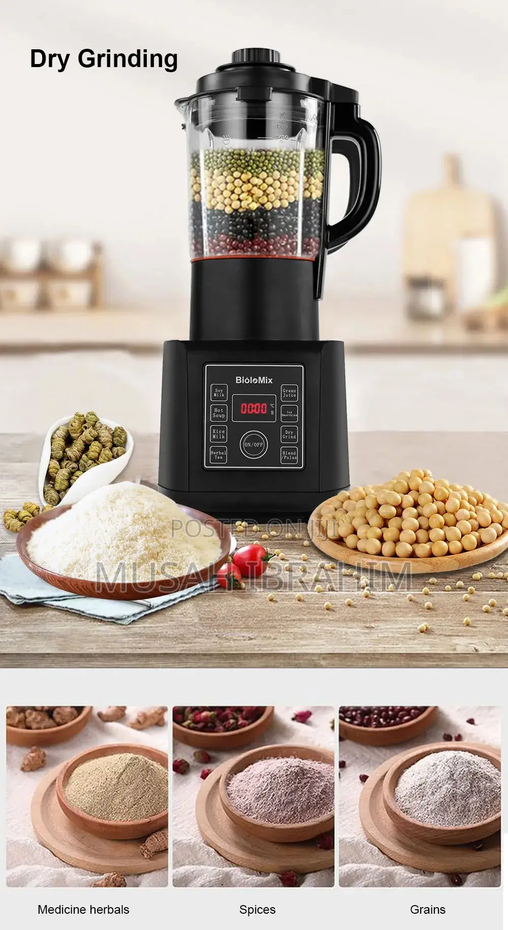 BioloMix Glass Jar Blender With Heating Function – Soup Maker