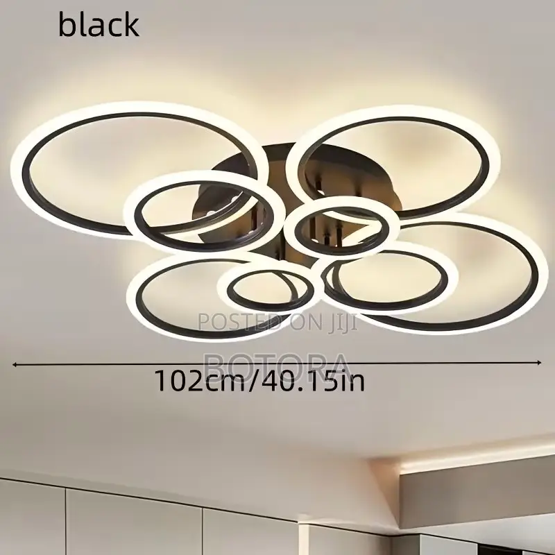 Modern Minimalist 8-Ring LED Ceiling Light