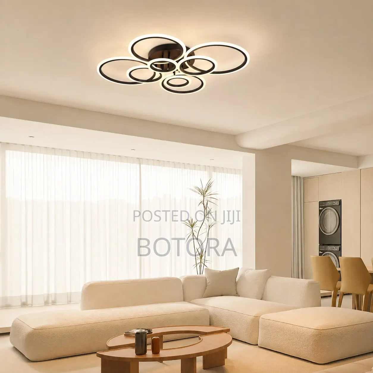 Modern Minimalist 8-Ring LED Ceiling Light