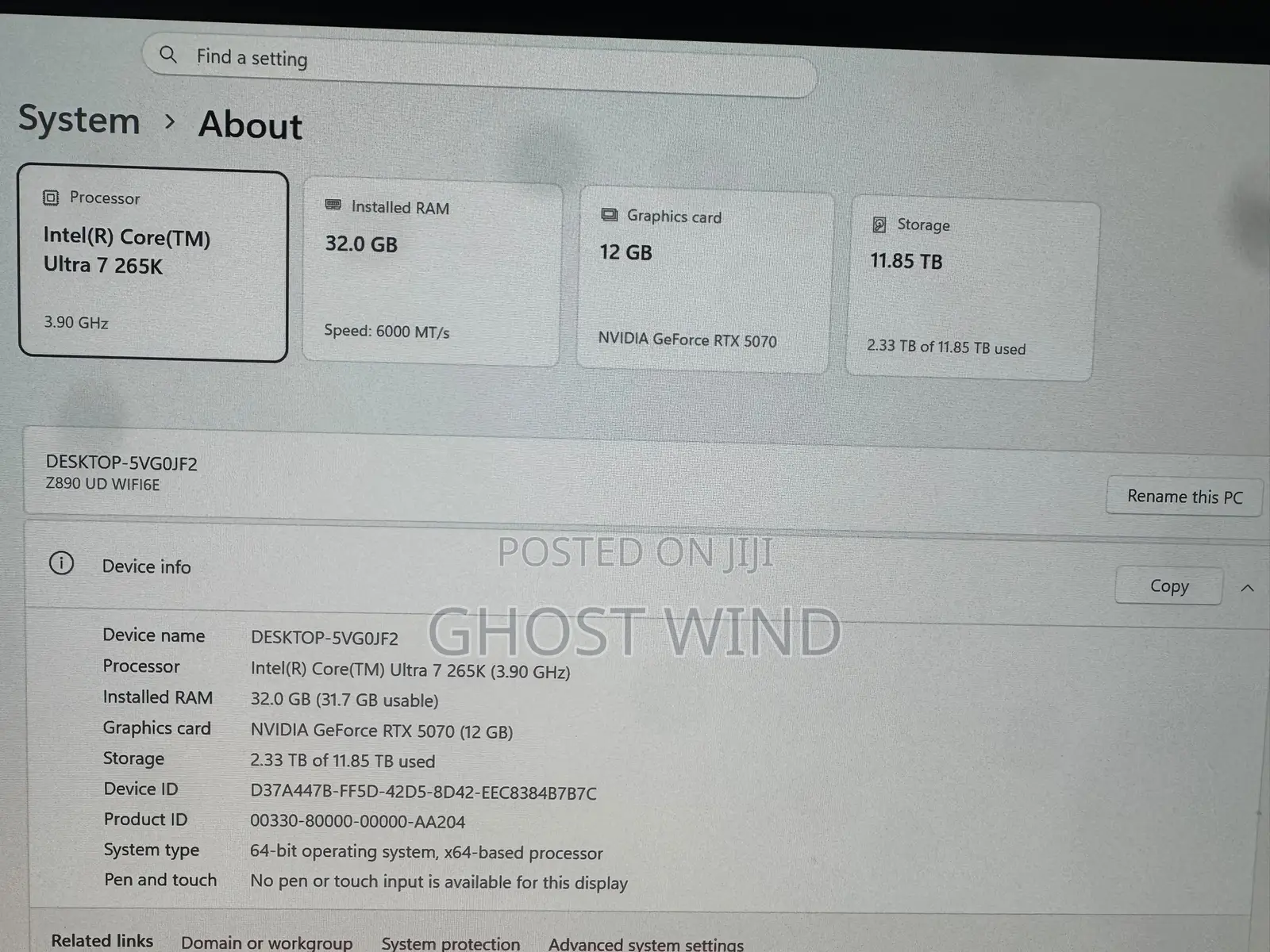 New Desktop Computer Gigabyte 32GB Intel Core Ultra 7 HDD+SSD 1T