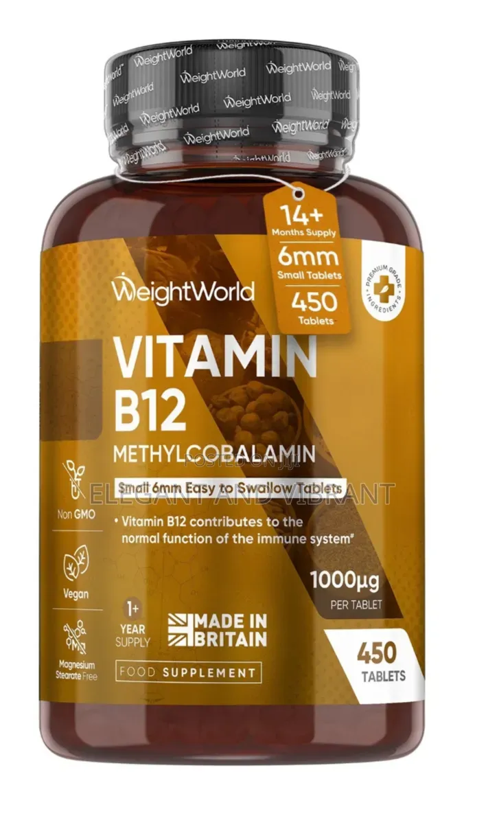 Vitamin B12 Tablets - 450 Tablets (1+ Year Supply)-1000mcg-6mm in Size