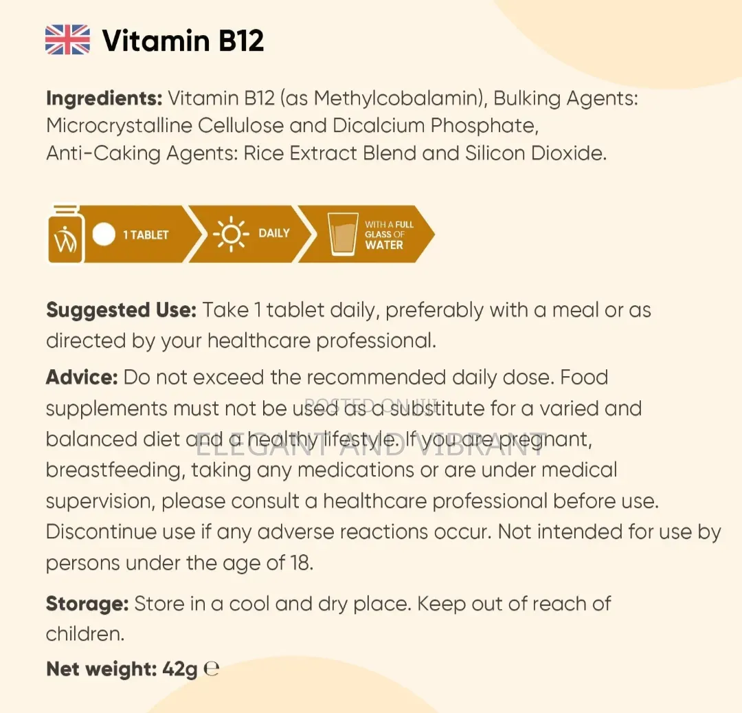 Vitamin B12 Tablets - 450 Tablets (1+ Year Supply)-1000mcg-6mm in Size