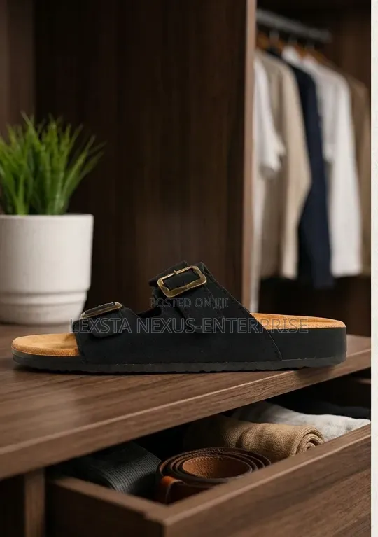 Black Sandal Slippers - Birkenstock Style