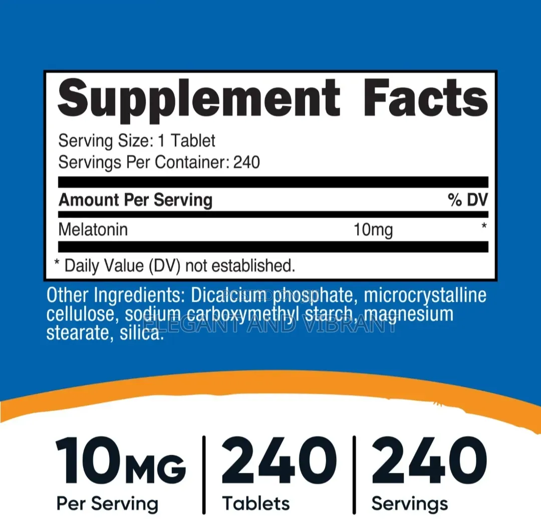 Melatonin 10mg, 240 Tablets - 10mg Per Serving,250 Tablets