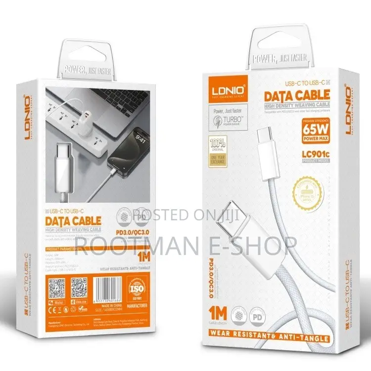 LDNIO LC901c High-Density Weaving Data Cable