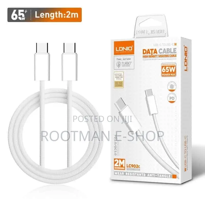 Ldnio LC901c/LC902c 65W USB-C to USB-C Fast Charging Data Cable