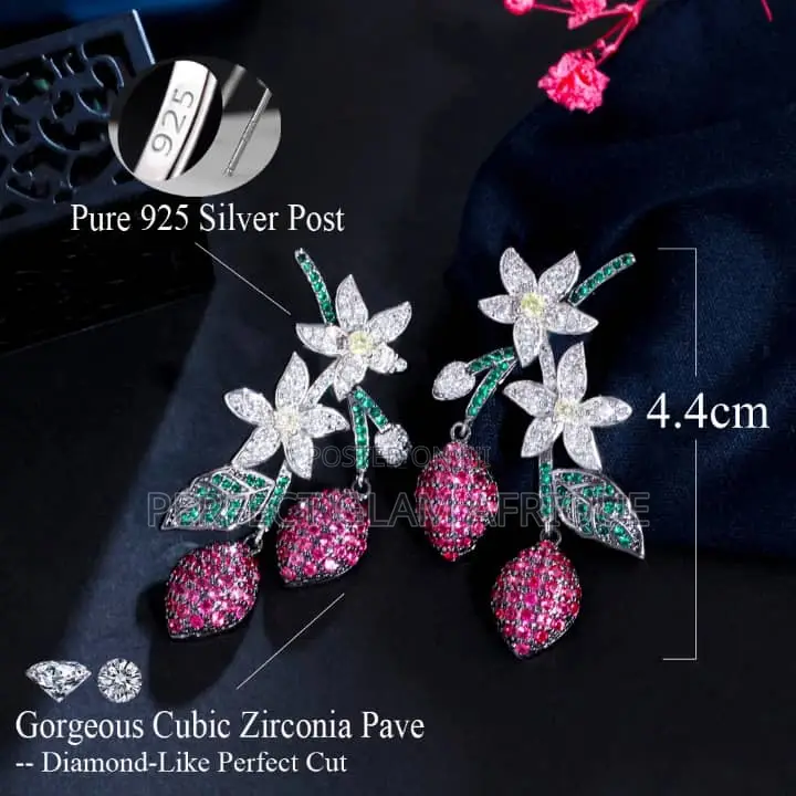 Flowery Zircon Earring