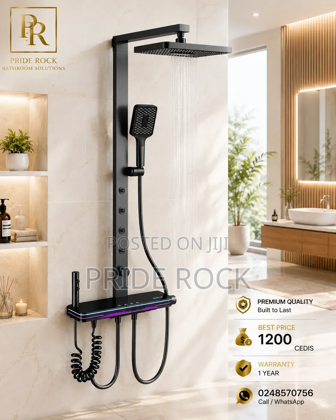 Quality Multi Digital Shower Pole With Led