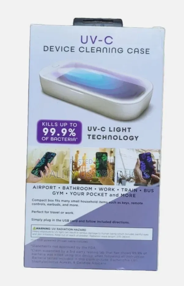 Traxx UV-C Device Cleaning Case - Light Technology