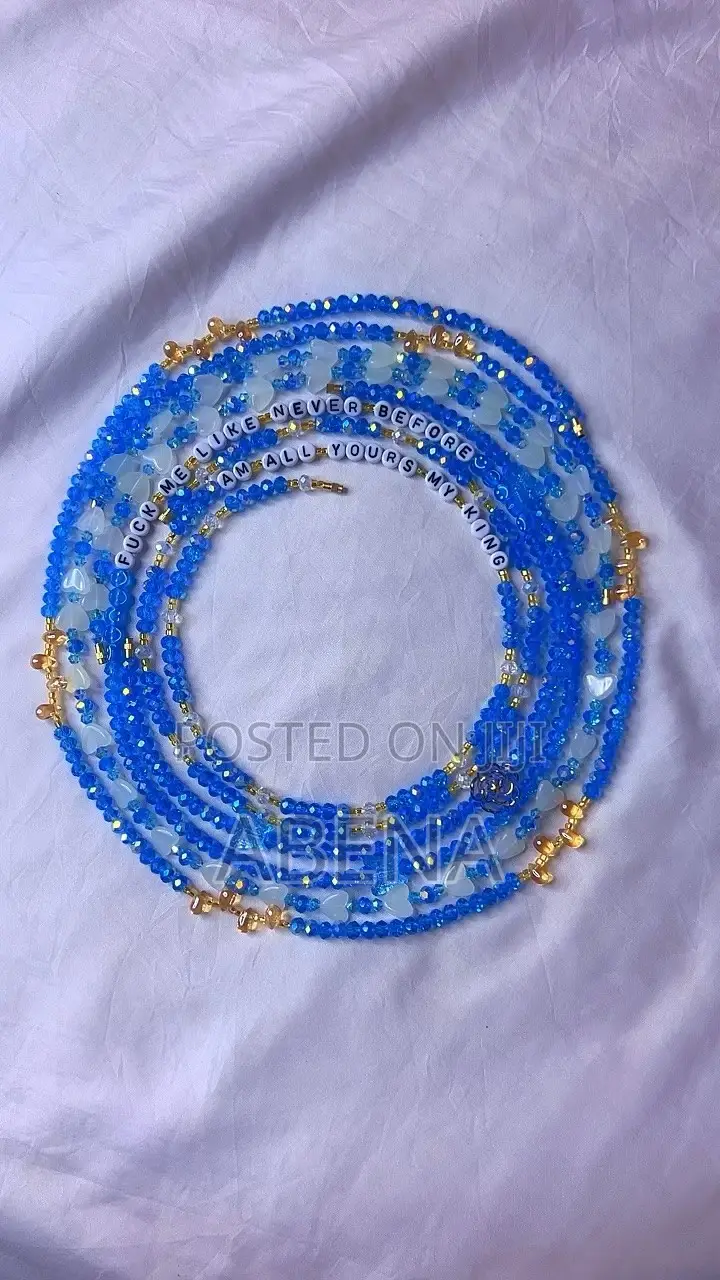 Free Customization Blue Waist Bead
