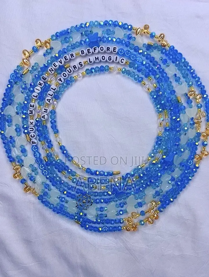 Free Customization Blue Waist Bead