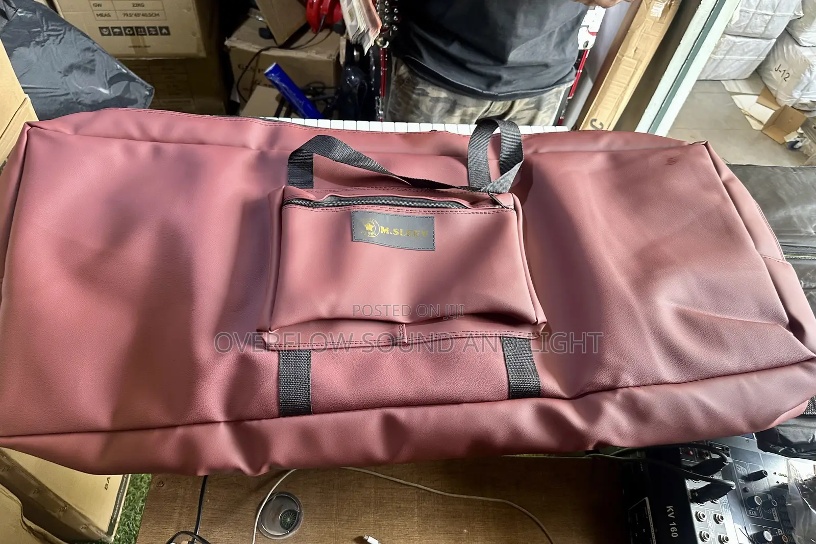 Maroon M-Sleeve Professional Leather Keyboard Bag