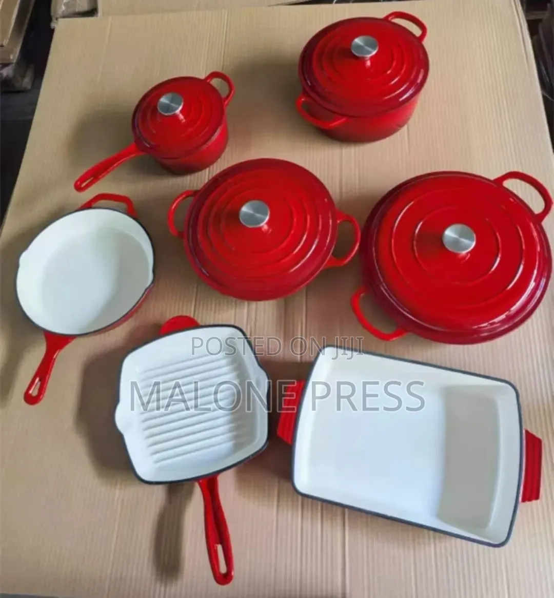 Enamel Non-Stick Cast Iron Utensils Very New and Available Now as Seen
