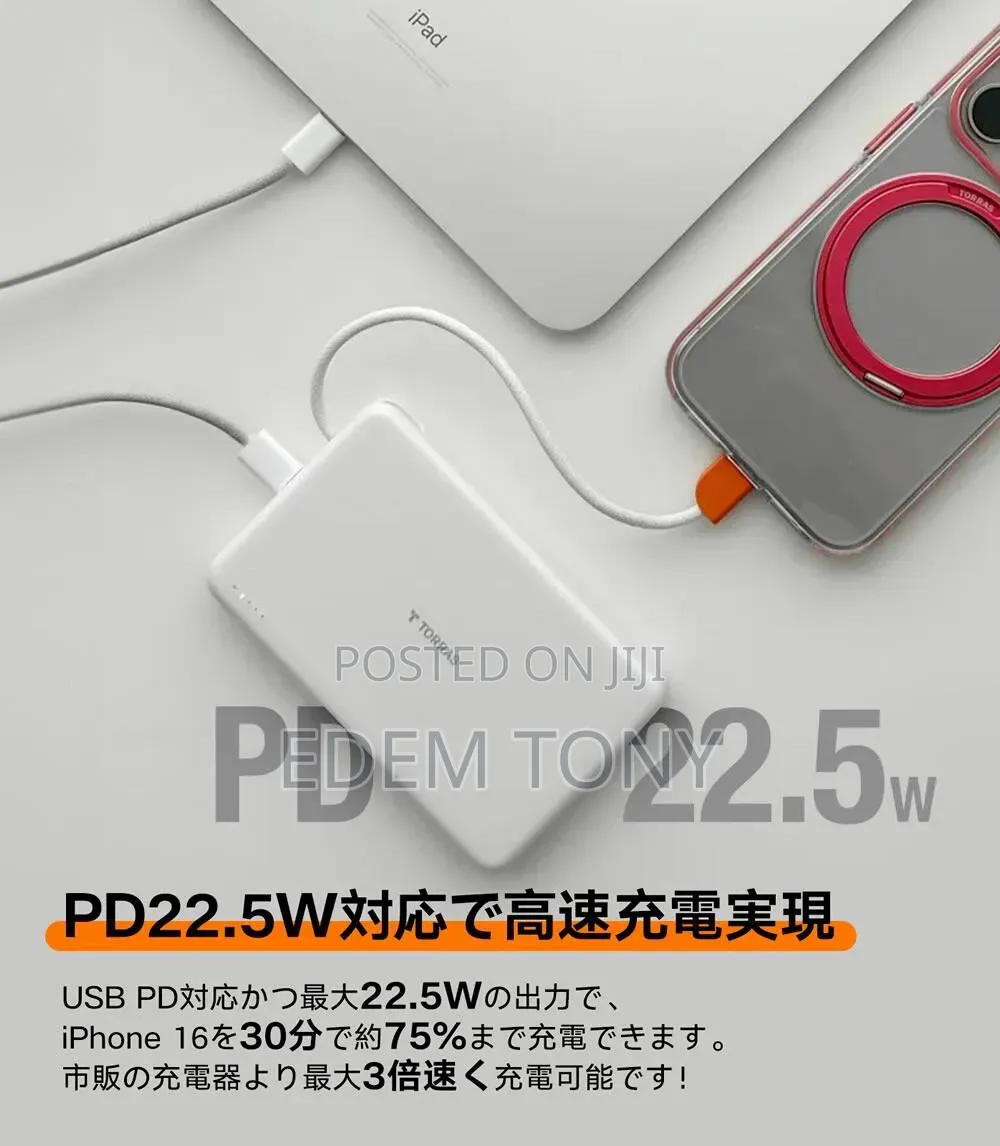 TORRAS PebbleLink Power Bank,ultra-Slim 10,000mAh Inbuilt USB-C Cable