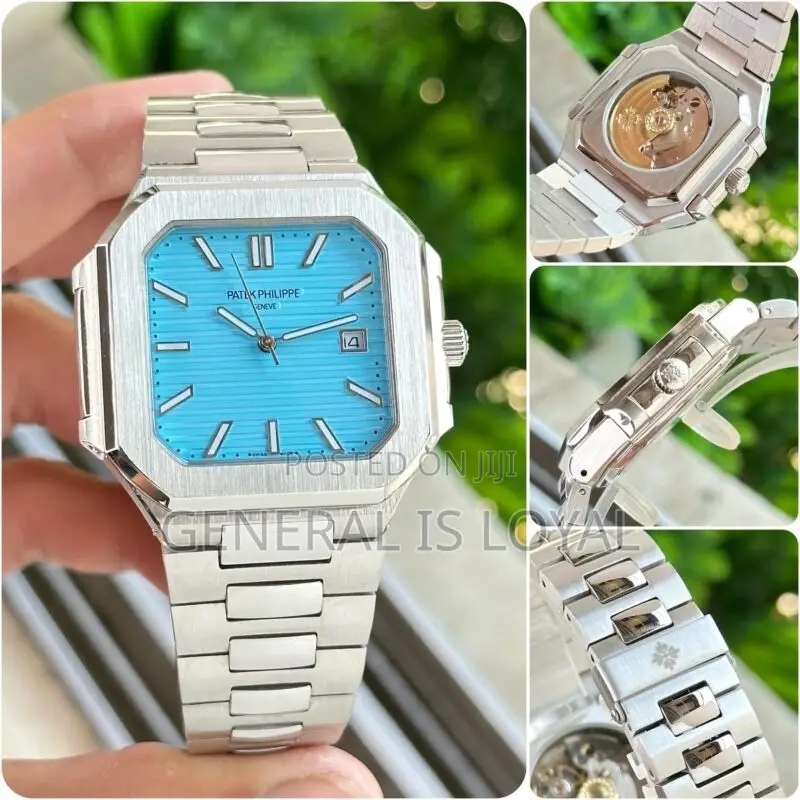 Patek Philippe Cubitus Horizontally Embossed Turquoi/Tiffany Blue Dial