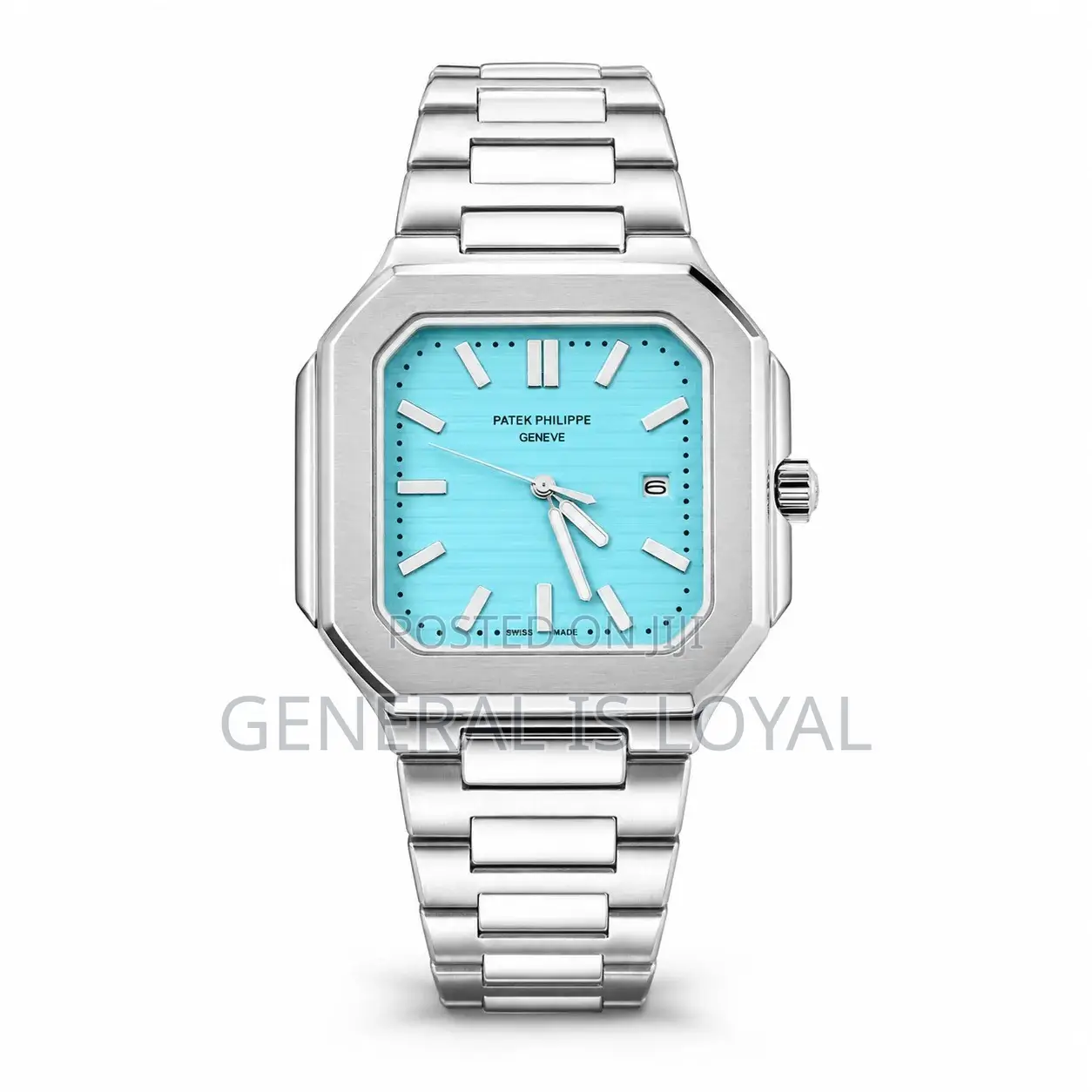 Patek Philippe Cubitus Horizontally Embossed Turquoi/Tiffany Blue Dial