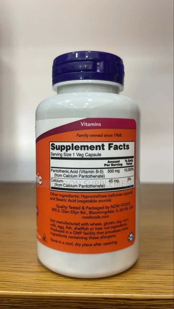 Pantothenic Acid 500 Mg Veg Capsules
B-Complex Vitamin