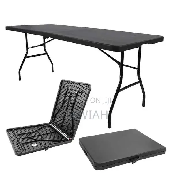 Black Foldable Table 8 Seater