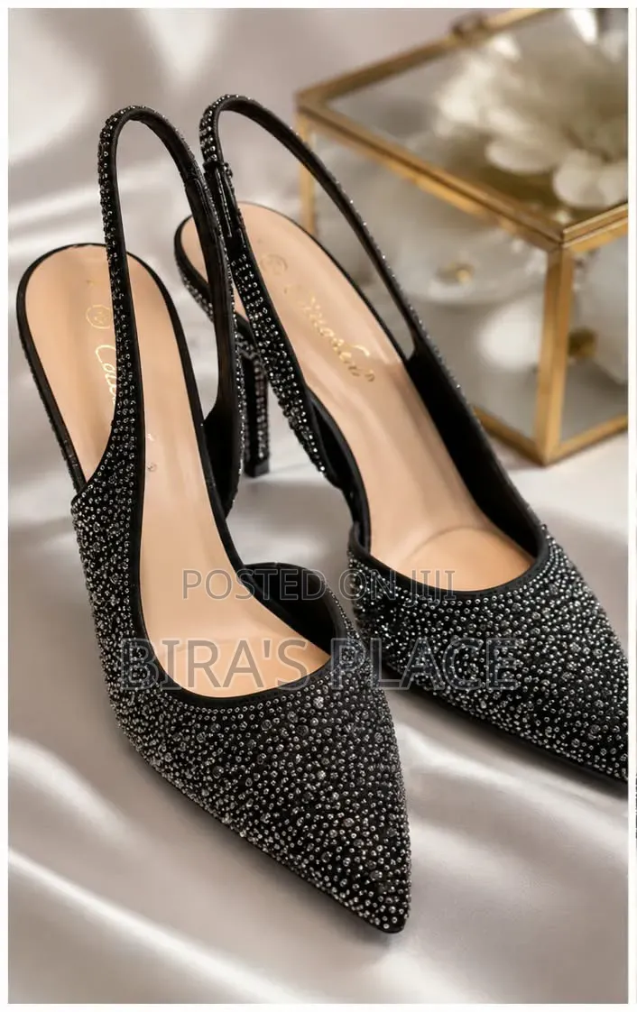 Bedazzled Slingback Heels