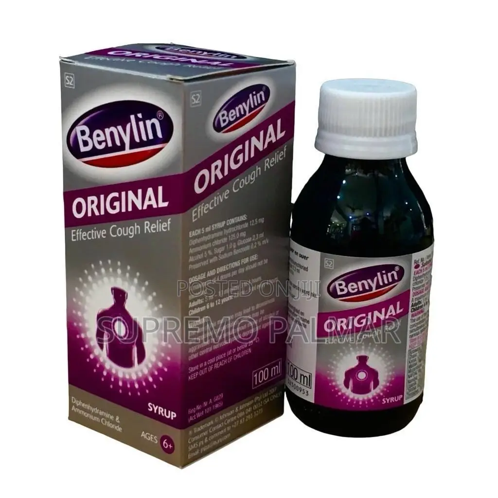 Benylin Original Cough Relief Syrup 100ml – Diphenhydramine