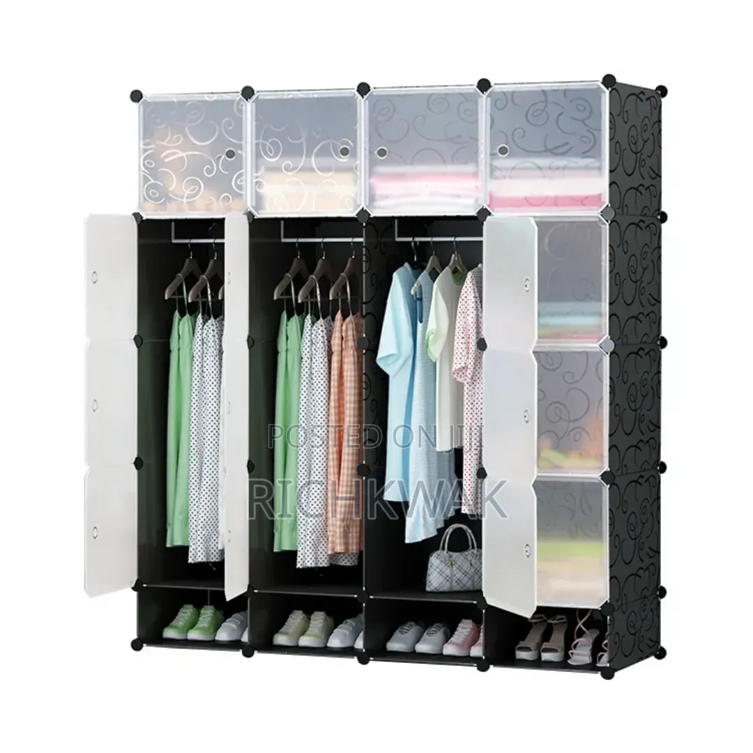 16 Cubes Plastic Wardrobe With Shoe Storage
