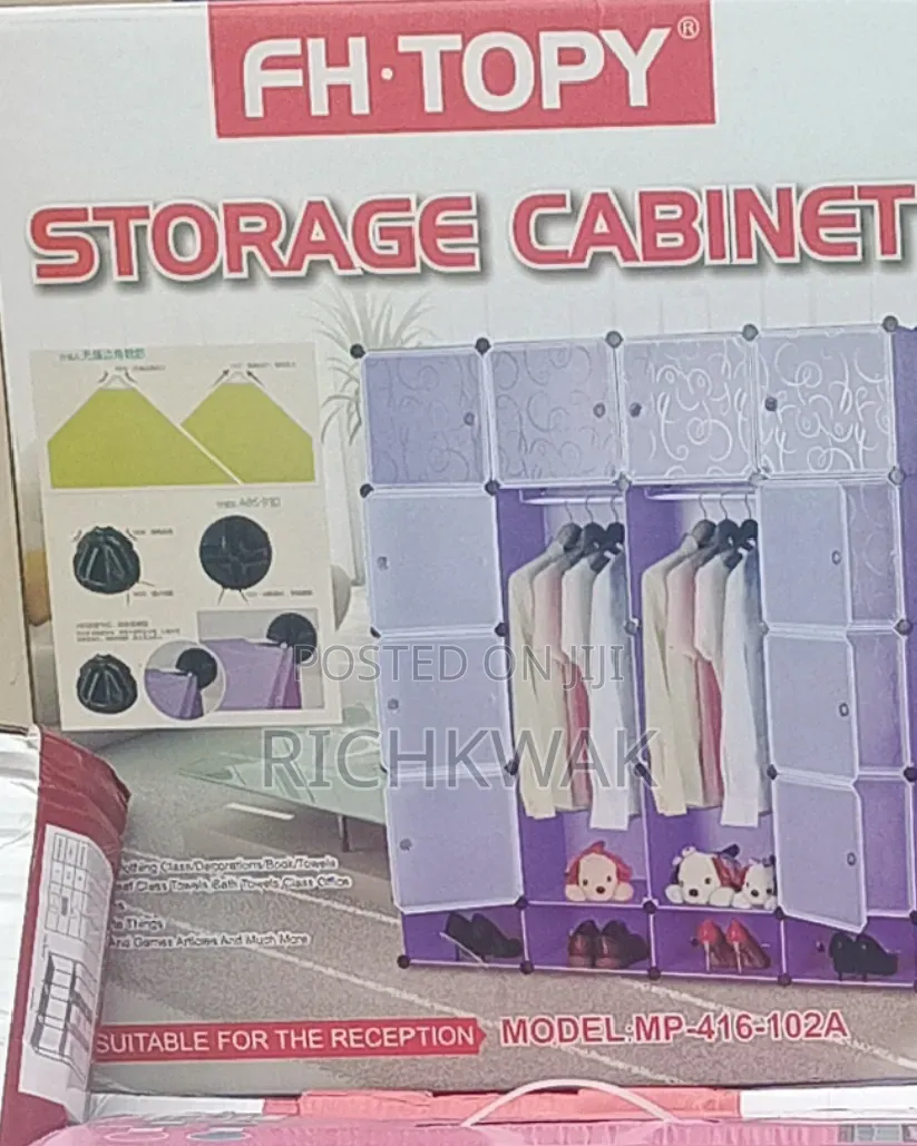 16 Cubes Plastic Wardrobe With Shoe Storage