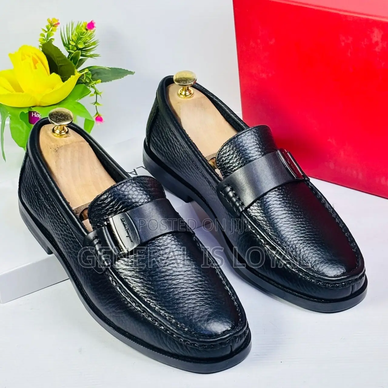 Salvatore Ferragamo Soft Leather Men Black Loafers