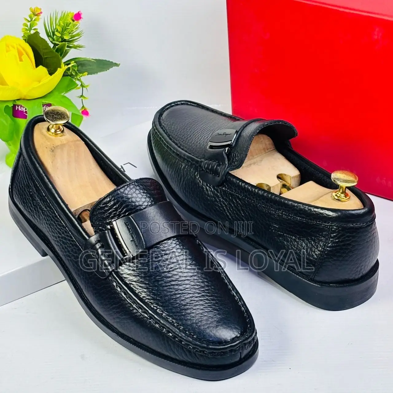 Salvatore Ferragamo Soft Leather Men Black Loafers