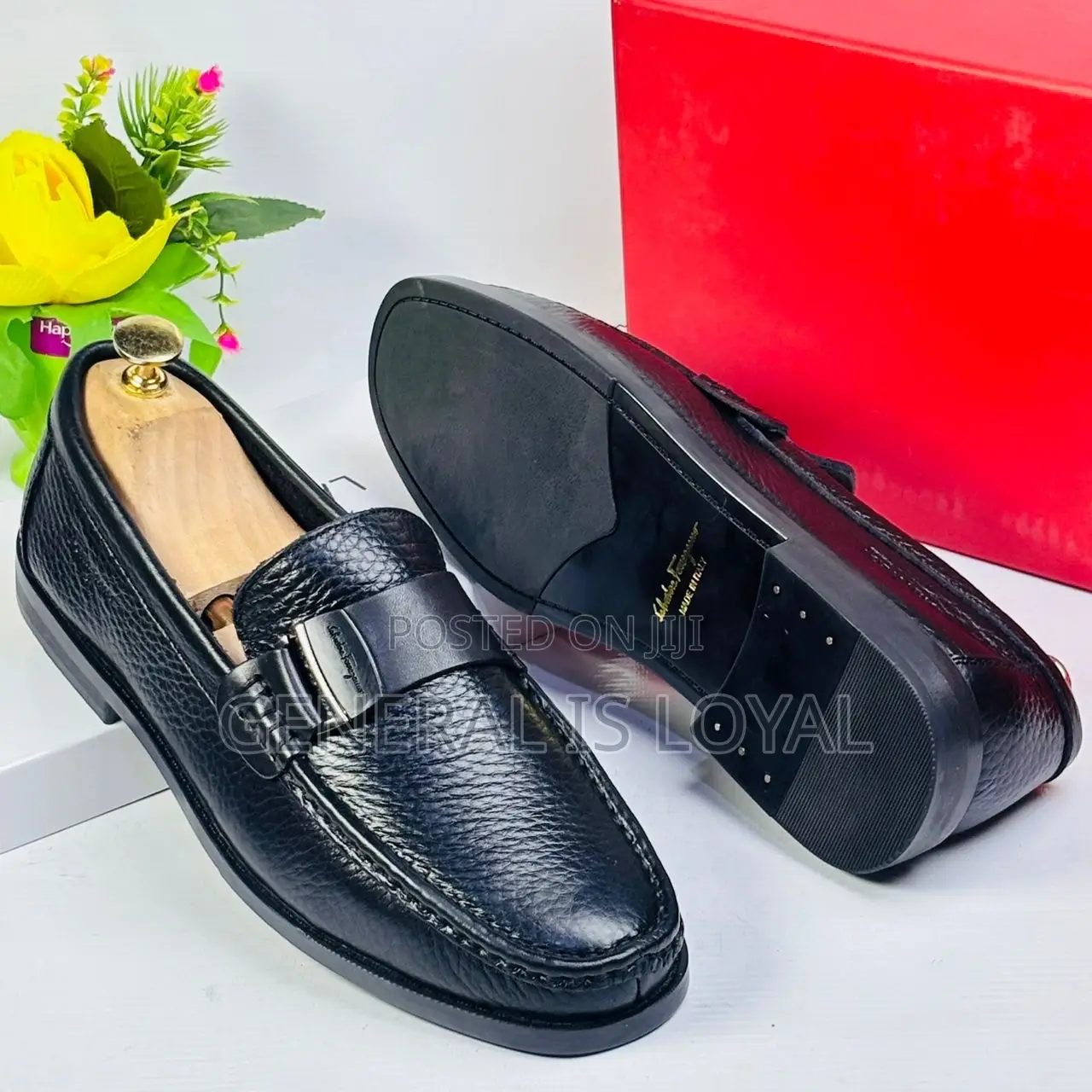 Salvatore Ferragamo Soft Leather Men Black Loafers