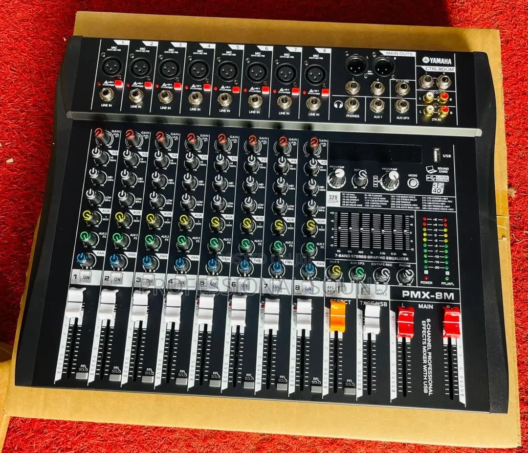 8-Channel Professional Yamaha Audio Mixing Console