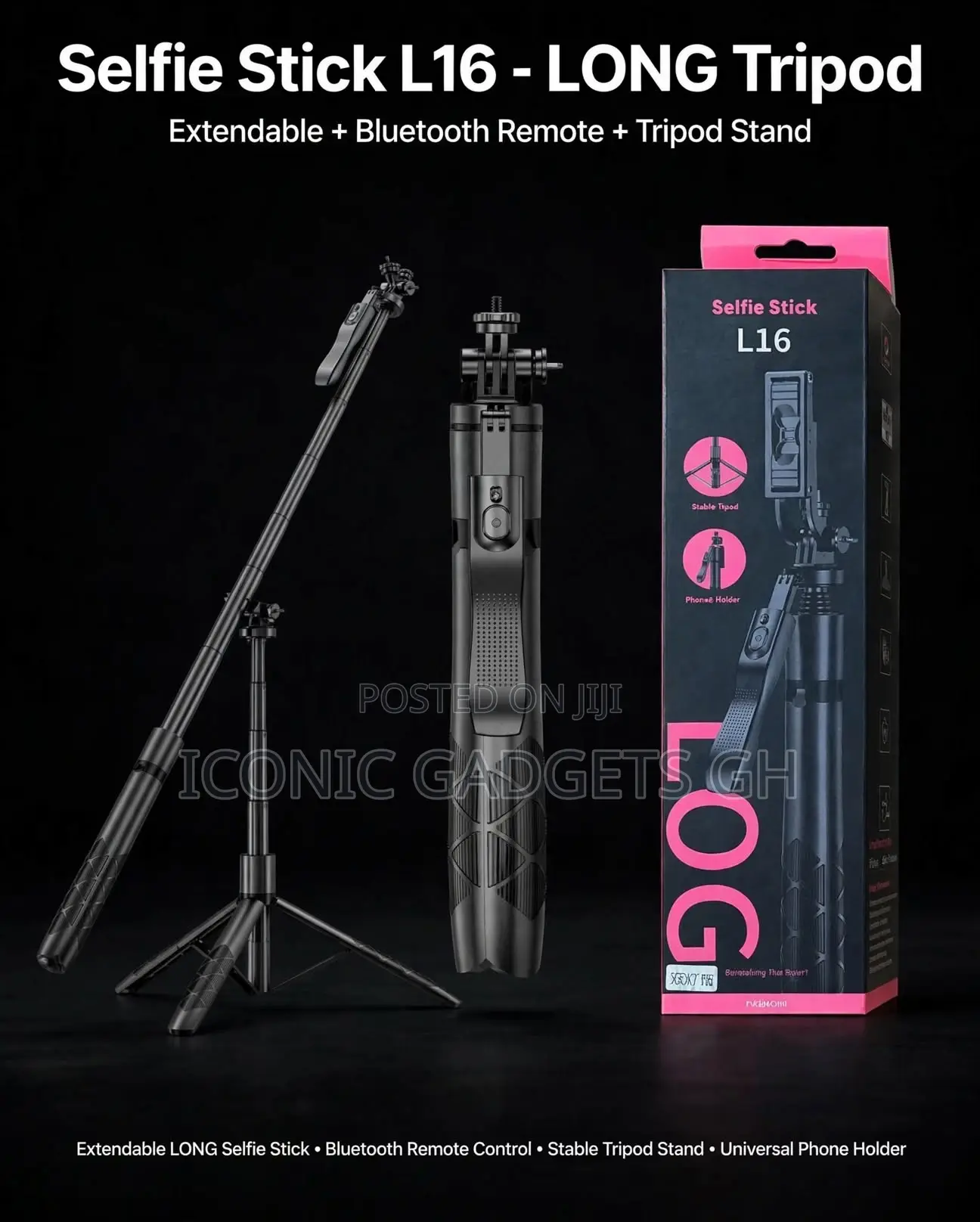 Selfie Stick L16 - LONG Tripod