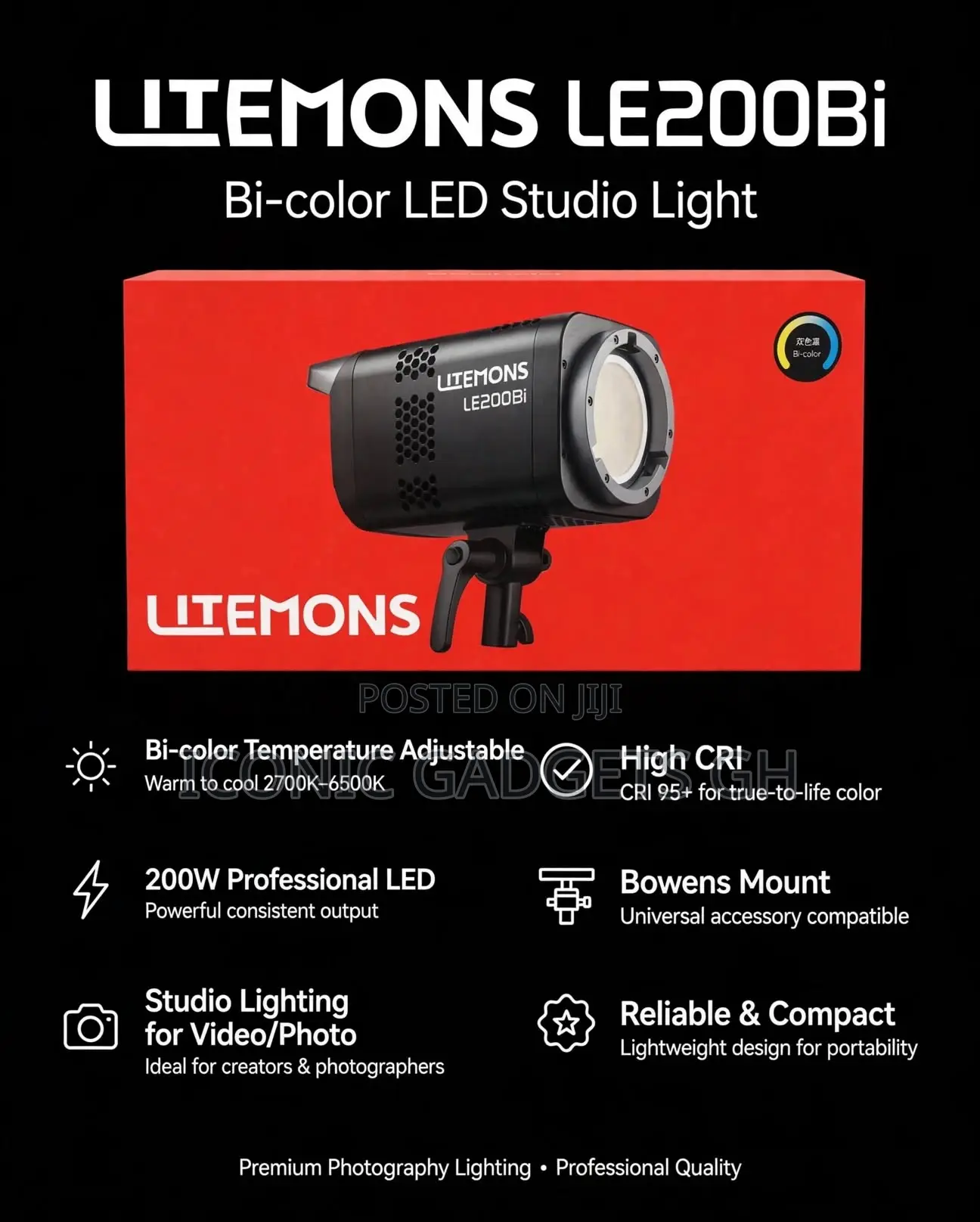 Bi-Color LED Studio Light