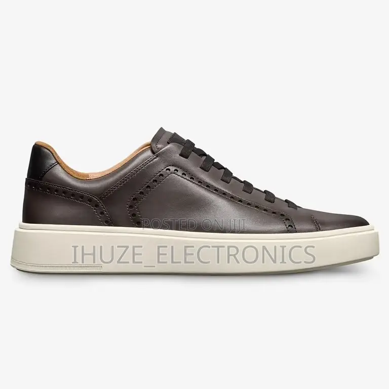 ALLEN EDMONDS Oliver Slip-on Stretch-Lace Brogue Sneaker (Size 44)