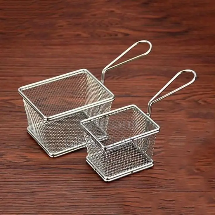 This Is Original Stainless Steel Mini Chips Basket 12x10 Cm 12 Pieces