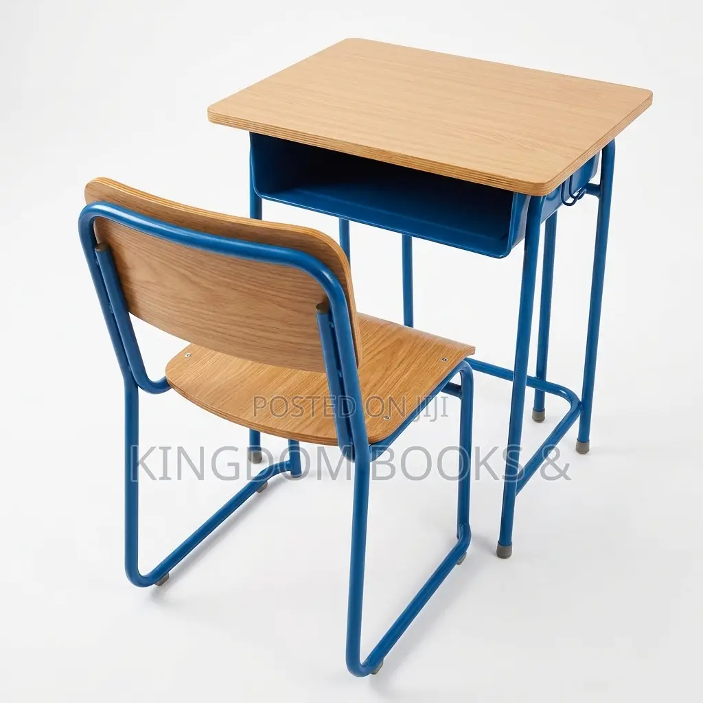 Heavy Duty Single Student Desk and Chair Set - Large Size