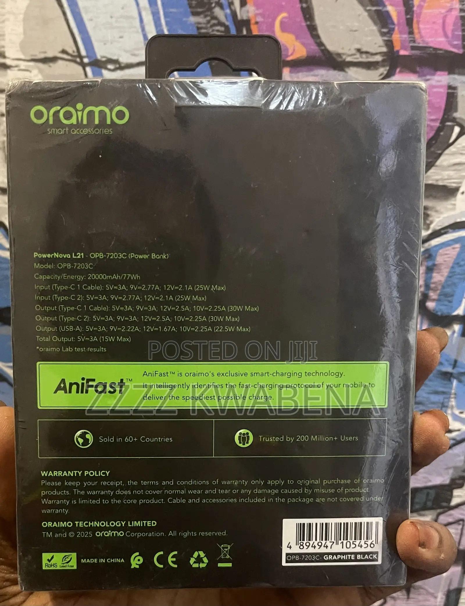 Oraimo PowerNova L11 10000mAh 22.5W Power Bank