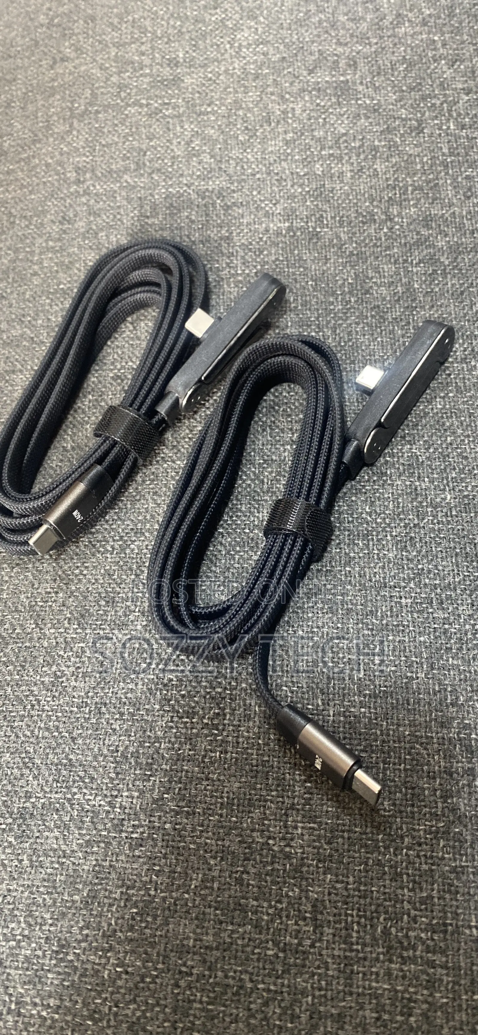 Sideways Phone Charger, 2 in 1 Invisible Holder Charger Cable, 240W
