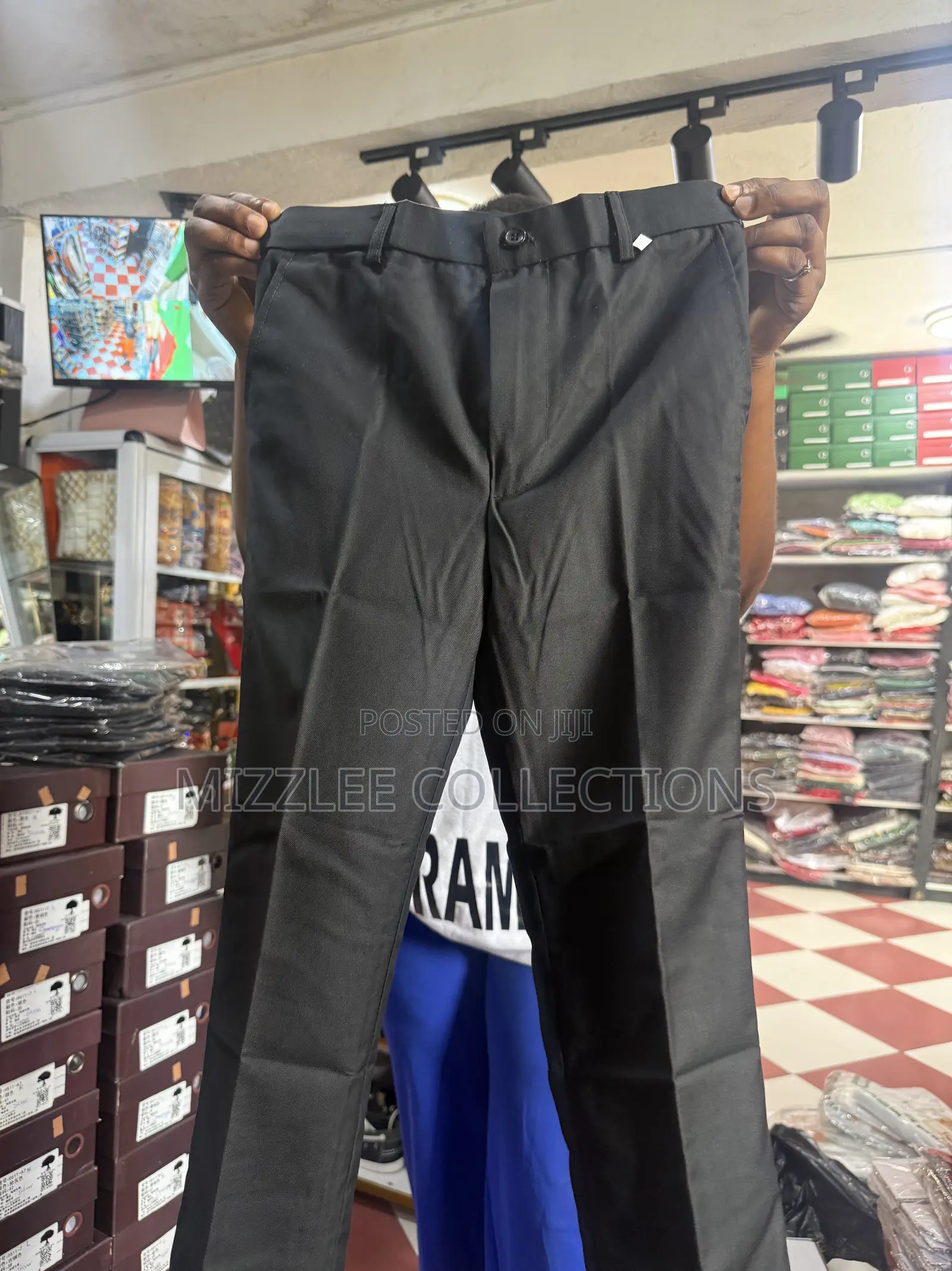 Quality Kids Material Black and Blueblack Trousers in 20-28