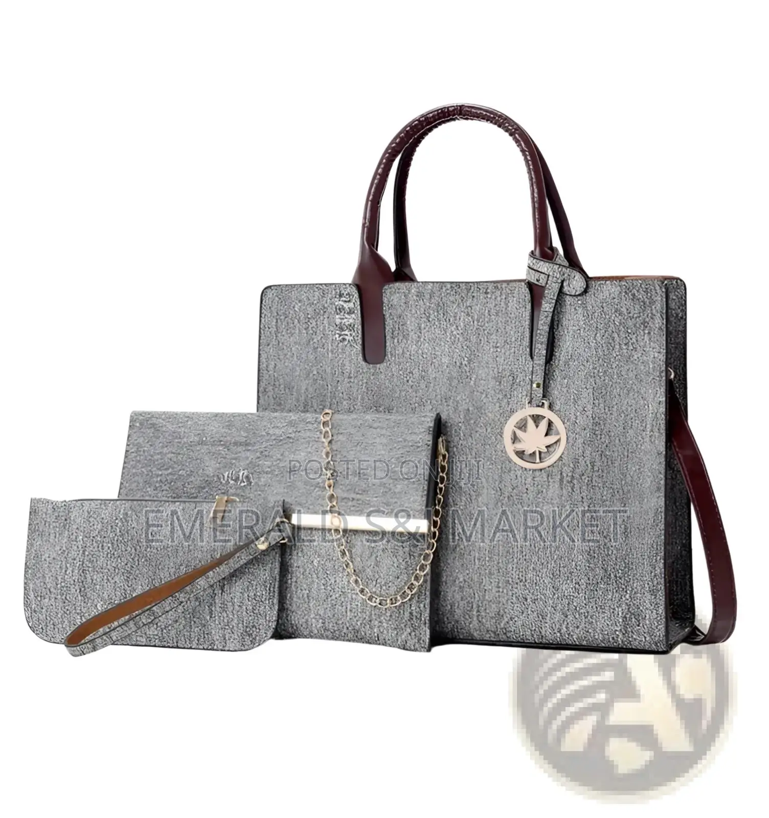 Ladies 3-Piece Multi Compartment Hand Bags