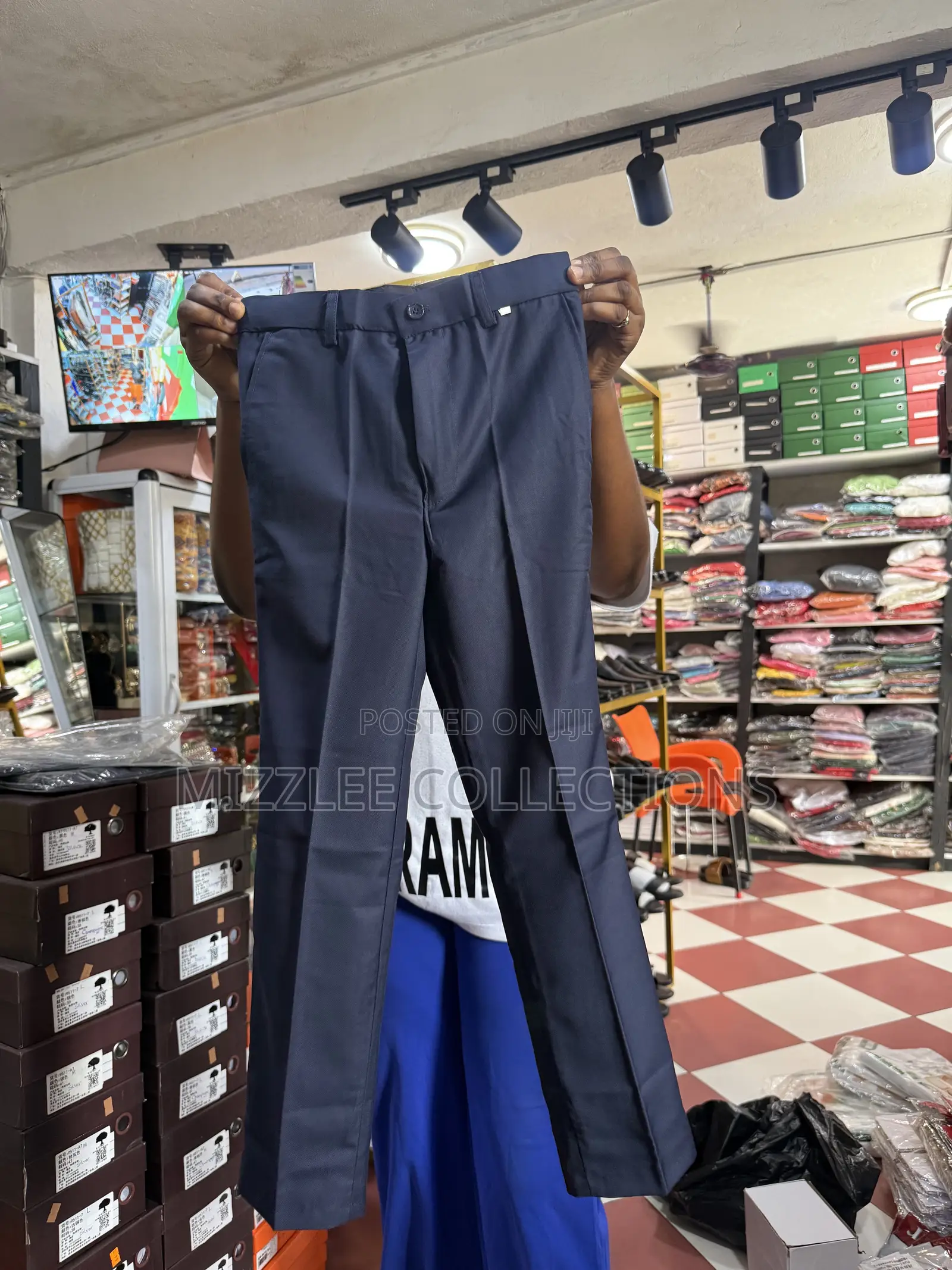 Quality Kids Material Black and Blueblack Trousers in 20-28