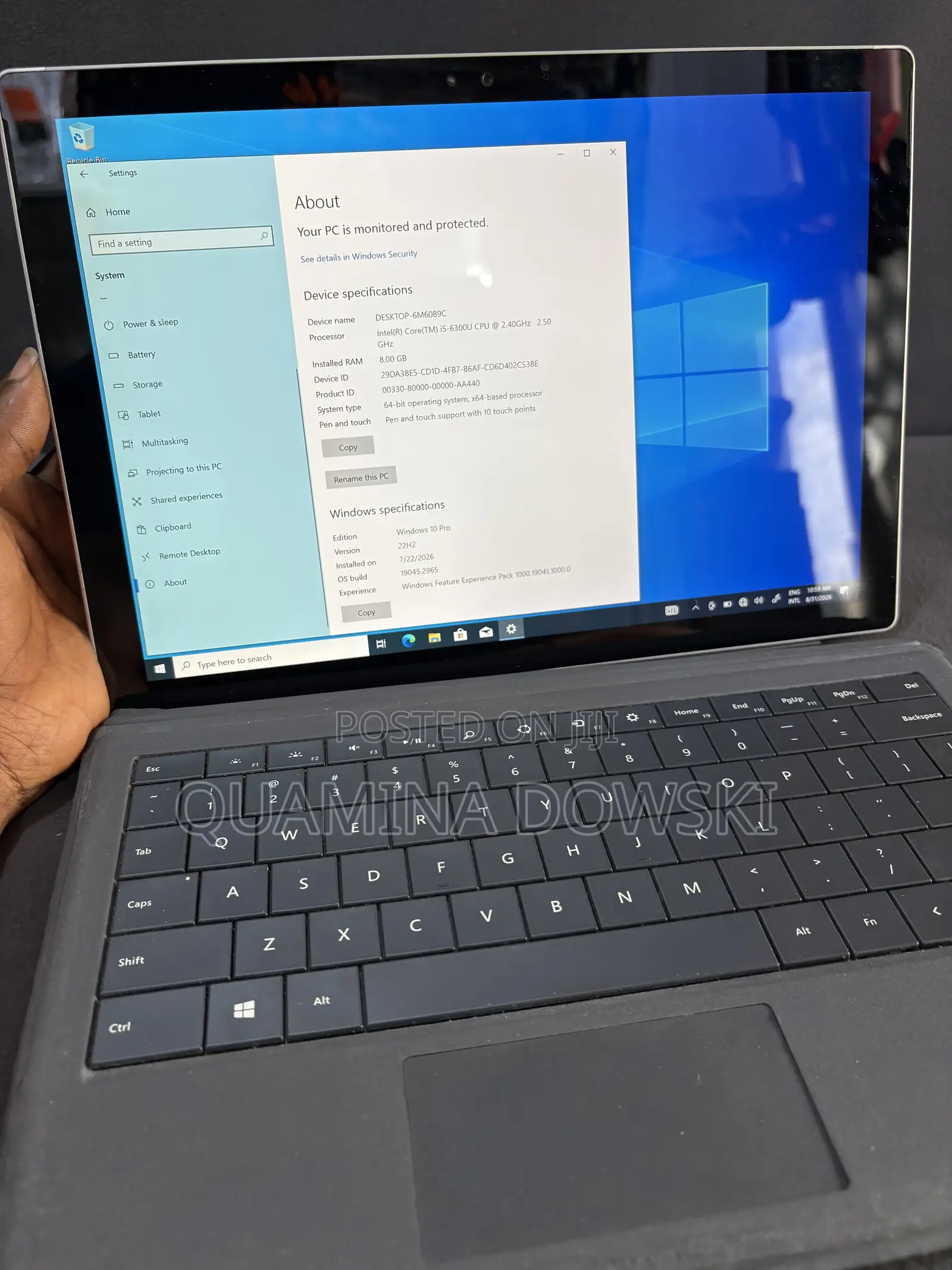 Laptop 8GB Intel Core i5 HDD 250GB