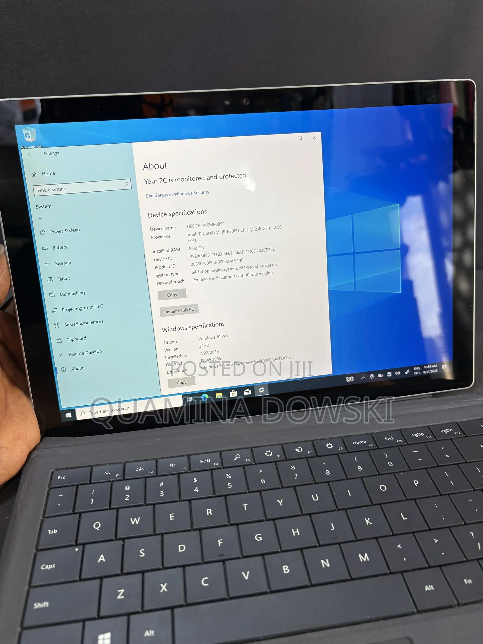 Laptop 8GB Intel Core i5 HDD 250GB