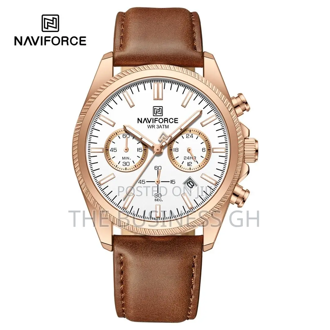 Naviforce Watch for Men (Leather Strap)