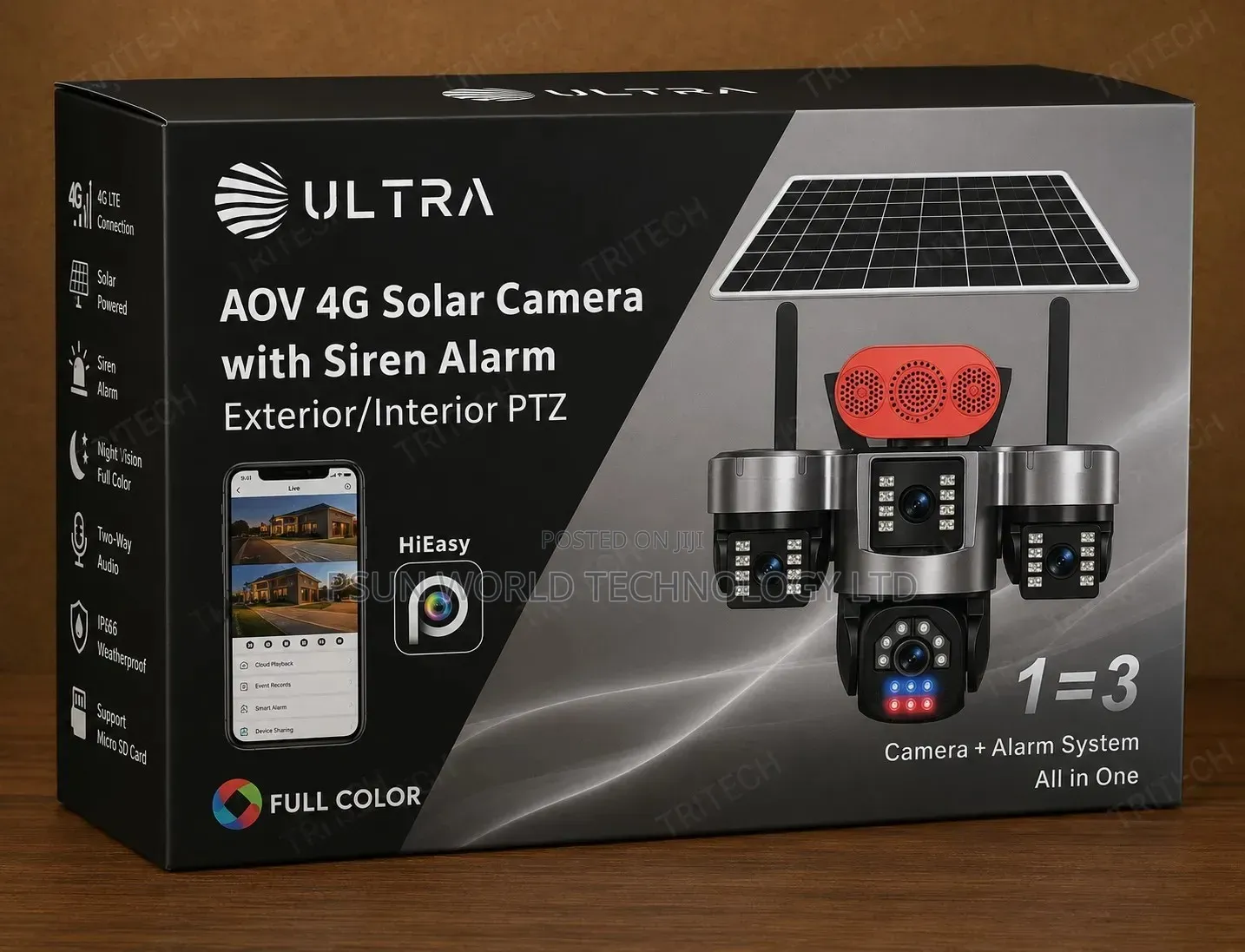 Ultra AOV 4G Solar Camera With Siren